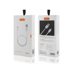 Kabel VIDVIE CB443-2 USB/Micro 2.4A, 2m biały