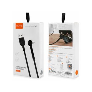 Kabel VIDVIE CB451 USB/Micro 2.4A, 1.2m czarny