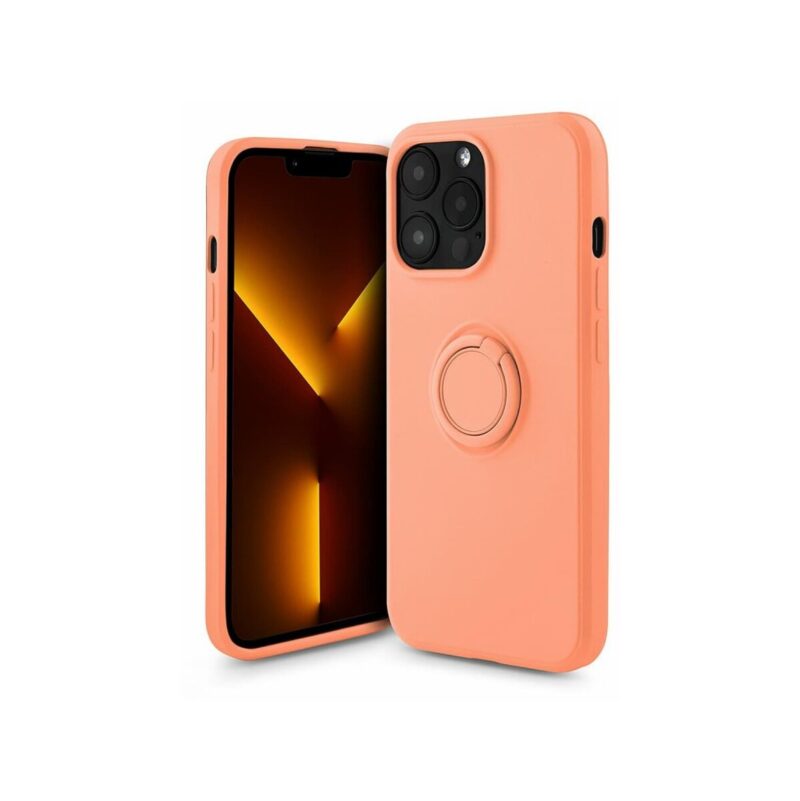 Etui FINGER RING do Apple iPhone 13 pomarańczowy