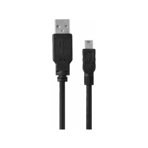 Kabel USB/Mini 1A, 80cm czarny BULK