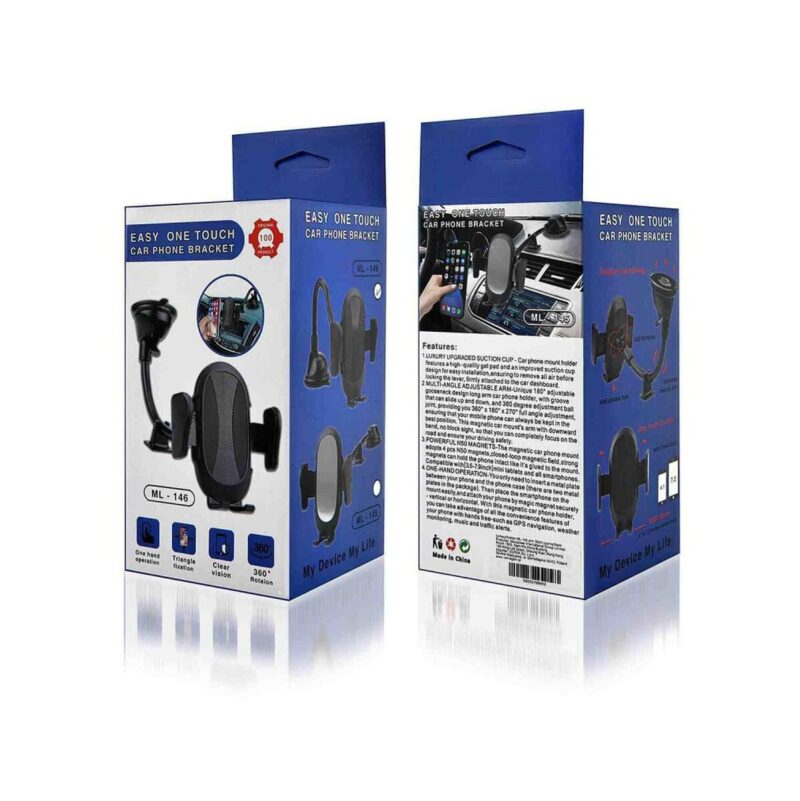 Uchwyt samochodowy ML-146 Do Szyby Ramię 30cm czarny