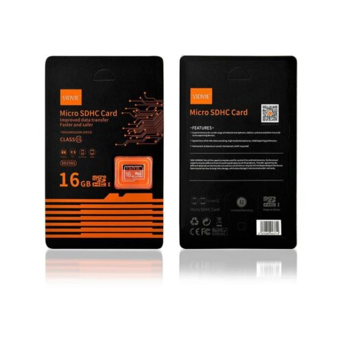 Karta pamięci VIDVIE MICRO SDHC 16 GB czarny