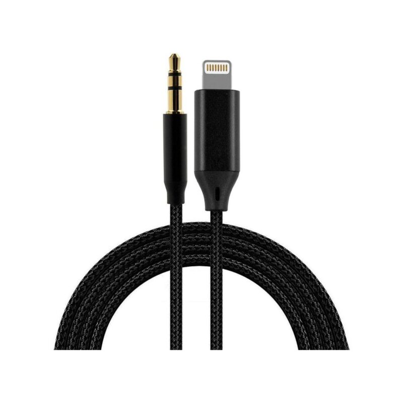 Kabel REVERSE Iphone/Jack 3.5mm 1m czarny BAG