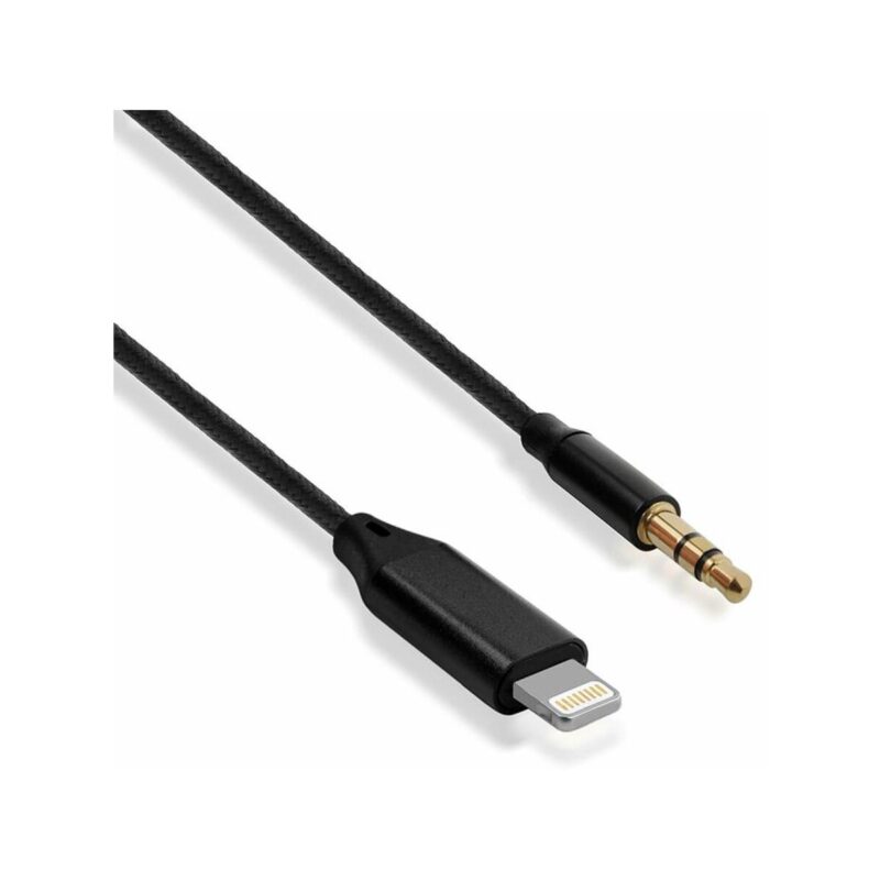 Kabel REVERSE Iphone/Jack 3.5mm 1m czarny BAG