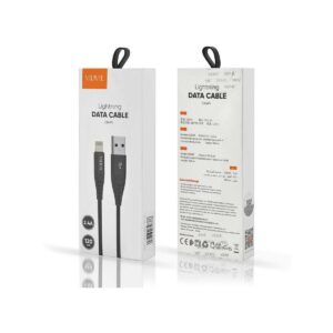 Kabel VIDVIE CB491 NYLON USB/iPhone 2.4A, 1.2m czarny