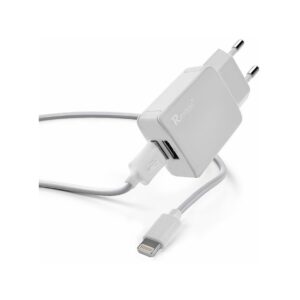 Ładowarka sieciowa REVERSE U21 2xUSB + kabel Iphone 2.1A biały