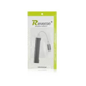 Adapter HUB REVERSE 3xUSB 2.0+1xUSB 3.0 +Type C biały/czarny