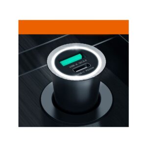 Ładowarka samochodowa VIDVIE CC517C 1xUSB + 1xType C 3A, PD20W+QC18W srebrny