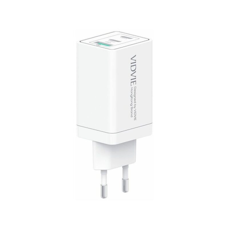 Ładowarka sieciowa VIDVIE PLE242 1xUSB + 2xType C 3A 67W biały