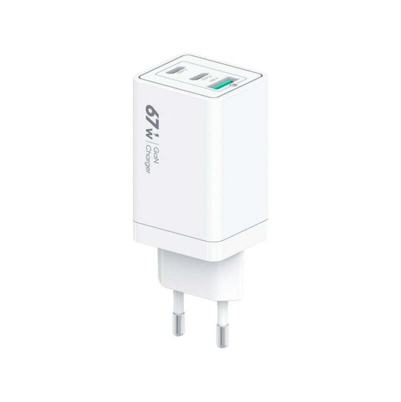 Ładowarka sieciowa VIDVIE PLE242 1xUSB + 2xType C 3A 67W biały