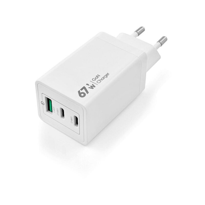 Ładowarka sieciowa VIDVIE PLE242 1xUSB + 2xType C 3A 67W biały