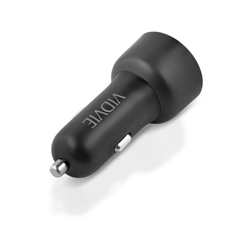 Ładowarka samochodowa VIDVIE CC521C 1xUSB + 1xType C USB 27W + Type-C 45 W szary