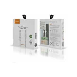 Kabel VIDVIE CB4013 Type C/Type C PD 100W 1m biały