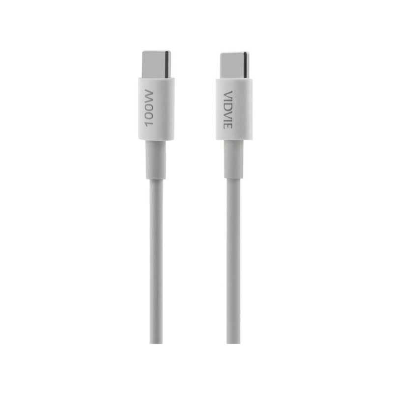 Kabel VIDVIE CB4013 Type C/Type C PD 100W 1m biały
