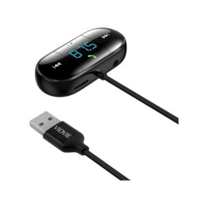 Transmiter FM Bluetooth VIDVIE FM01 Bluetooth V5.0, 5V, 1m czarny