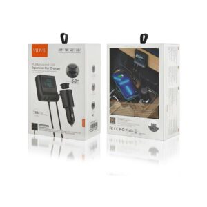 Ładowarka samochodowa VIDVIE CC527 3xUSB + 1xType C 3xUSB 27W,18W,24W+1xType-C 45W czarny