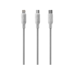 Kabel FONENG X80 USB/Micro + Type C + iPhone 100W, 1m biały