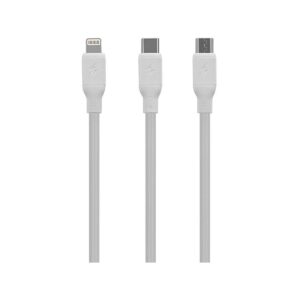 Kabel FONENG X80 USB/Micro + Type C + iPhone 100W, 1m biały