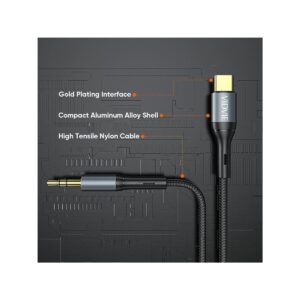 Kabel VIDVIE AL1111 Jack 3.5mm/Type C 1.8m czarny