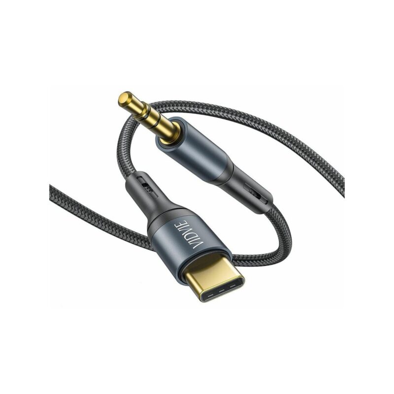 Kabel VIDVIE AL1111 Jack 3.5mm/Type C 1.8m czarny