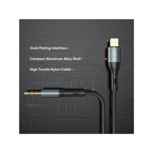Kabel VIDVIE AL1112 Jack 3.5mm/iPhone 1.8m czarny