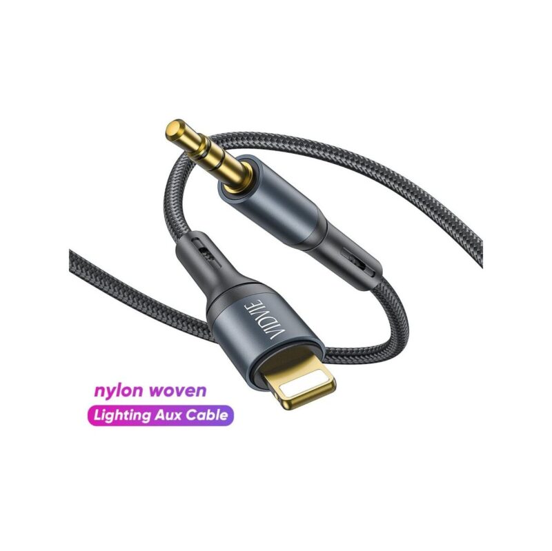Kabel VIDVIE AL1112 Jack 3.5mm/iPhone 1.8m czarny