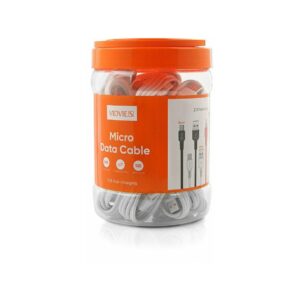 Kabel VIDVIE DC09 USB/Micro 2.1A, 1m biały 30 szt.