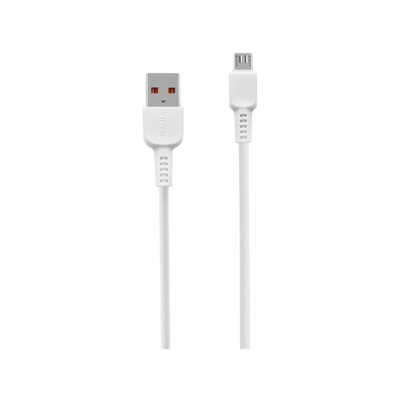 Kabel VIDVIE DC09 USB/Micro 2.1A, 1m biały 30 szt.