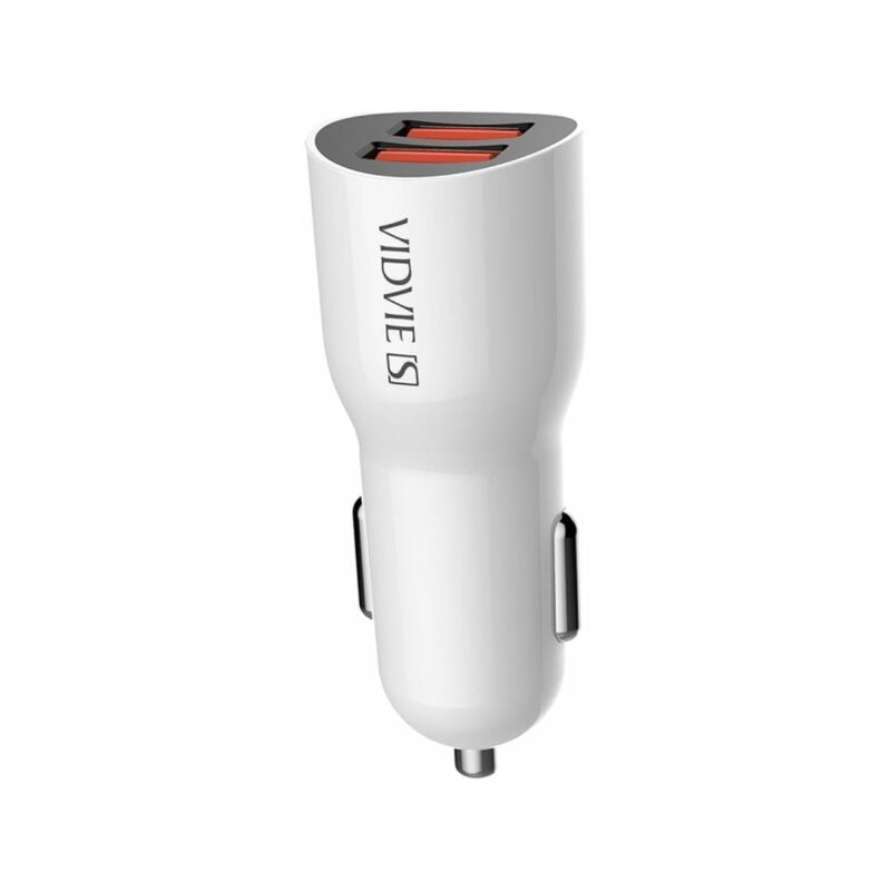 Ładowarka samochodowa VIDVIE S-CC02 2xUSB 2.4A biały