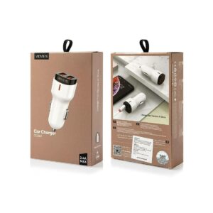 Ładowarka samochodowa VIDVIE S-CC06 2xUSB 2.4A biały