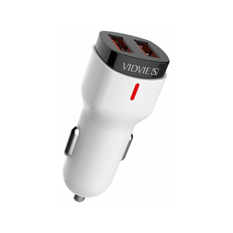 Ładowarka samochodowa VIDVIE S-CC06 2xUSB 2.4A biały