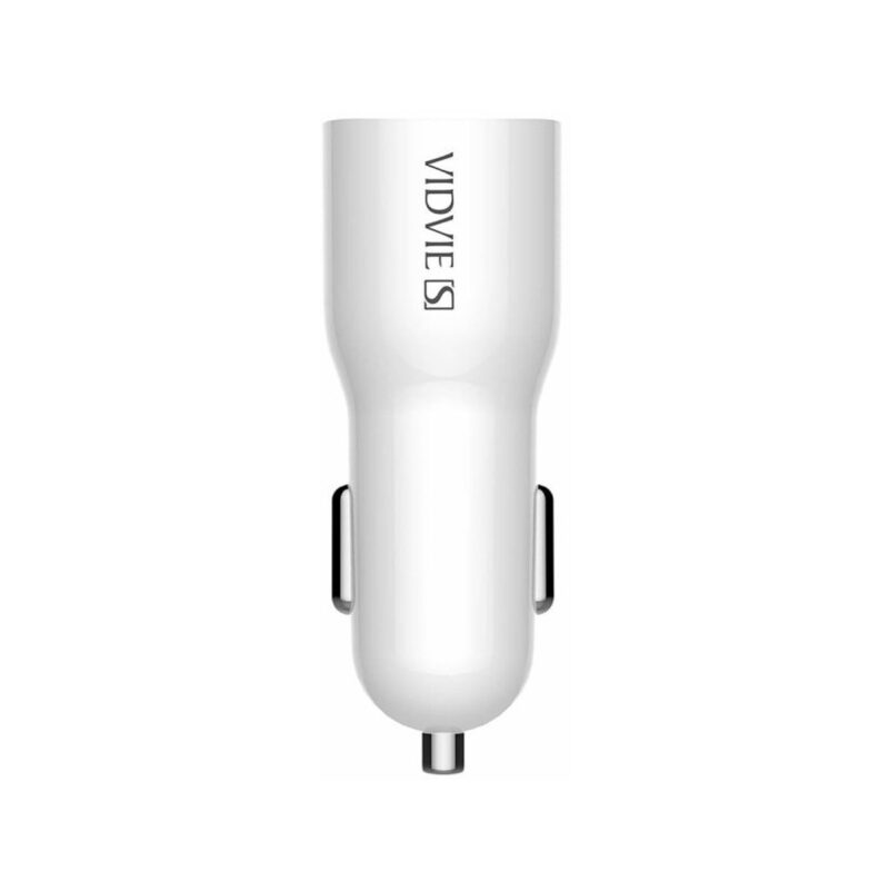 Ładowarka samochodowa VIDVIE S-CC02 2xUSB + kabel Micro 2.4A biały