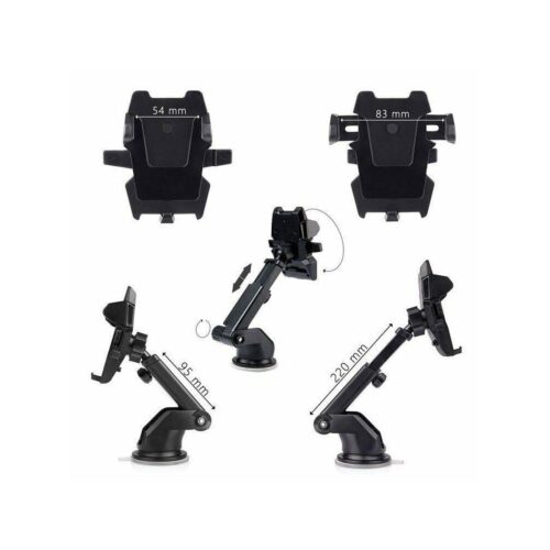 Uchwyt samochodowy ML028 do szyby czarny