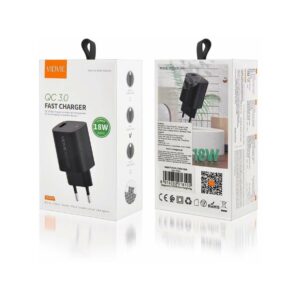 Ładowarka sieciowa VIDVIE PLE249 1xUSB + kabel Micro 3A 18W QC 3.0 czarny