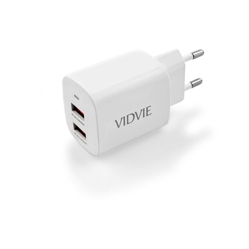 Ładowarka sieciowa VIDVIE PLE250 2xUSB 2.4A biały