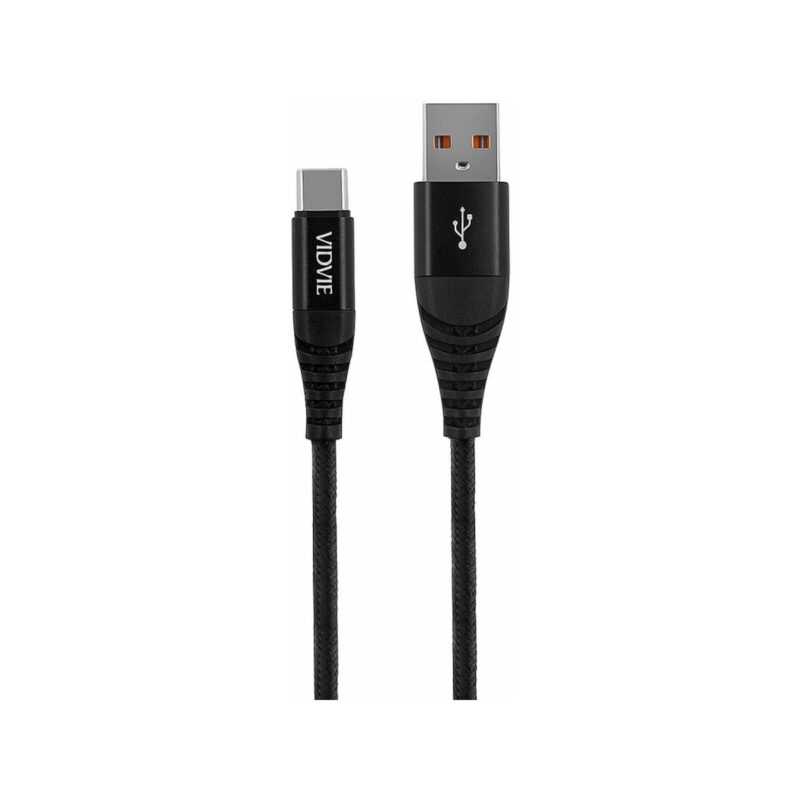 184097-large-default-kabel-vidvie-cb491-nylon-usb-type-c-24a-2m-czarny Kabel VIDVIE CB491 NYLON USB/Type C 2.4A, 2m czarny