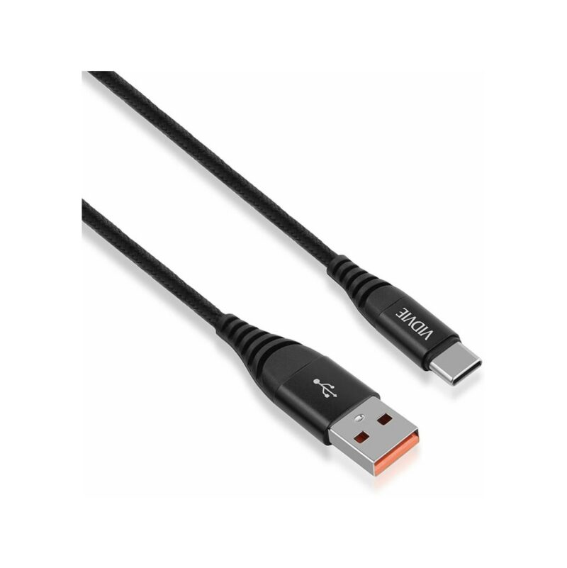 184108-large-default-kabel-vidvie-cb491-nylon-usb-type-c-24a-2m-czarny Kabel VIDVIE CB491 NYLON USB/Type C 2.4A, 2m czarny