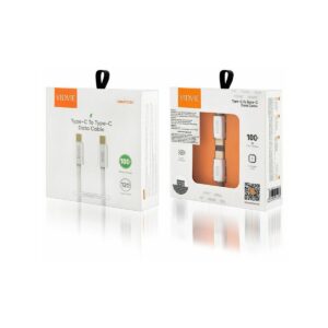 Kabel VIDVIE CB4011 Type C/Type C 5A 100W, 1.2 m biały