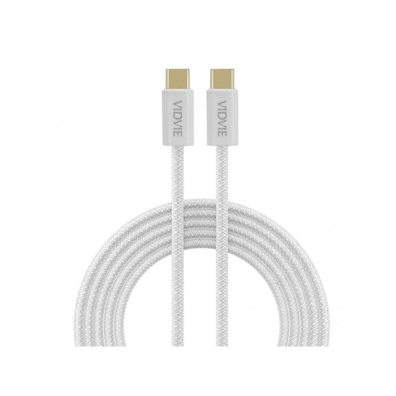 Kabel VIDVIE CB4011 Type C/Type C 5A 100W, 1.2 m biały
