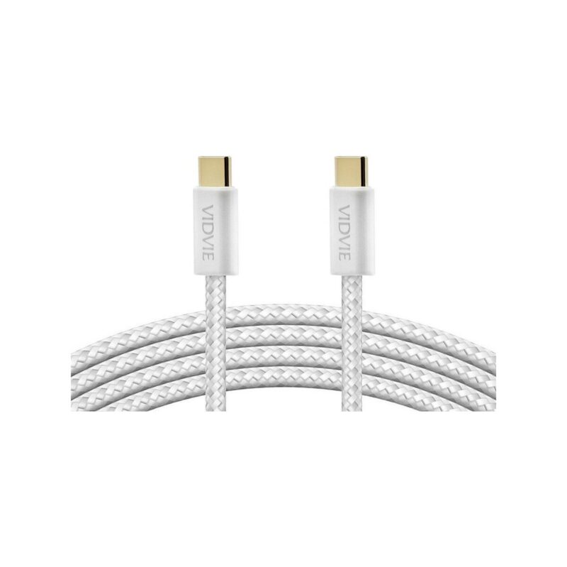 Kabel VIDVIE CB4011 Type C/Type C 5A 100W, 2m biały