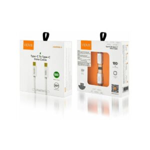 Kabel VIDVIE CB4011 Type C/Type C 5A 100W, 2m biały
