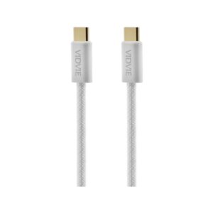 Kabel VIDVIE CB4011 Type C/Type C 5A 100W, 1.2 m biały