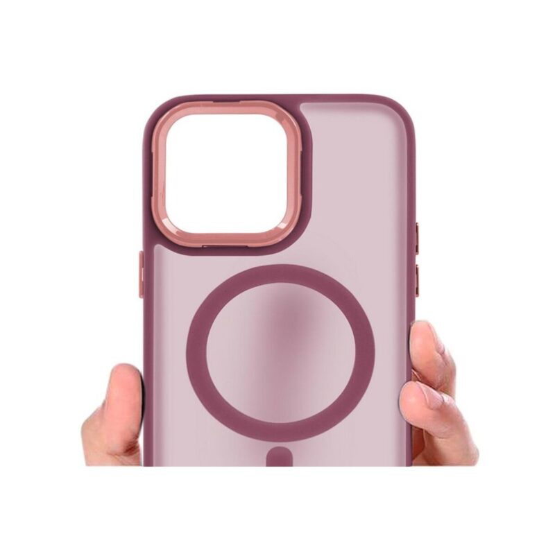 Etui MAGMAT MAGSAFE do Apple iPhone 14+ bordo