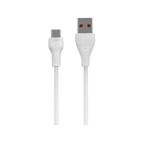 Ładowarka sieciowa VIDVIE PLE250C 2xUSB + kabel Type C 2.4A biały
