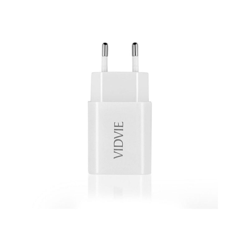 Ładowarka sieciowa VIDVIE PLE250C 2xUSB + kabel Type C 2.4A biały