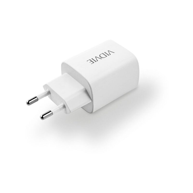 Ładowarka sieciowa VIDVIE PLE250C 2xUSB + kabel Type C 2.4A biały