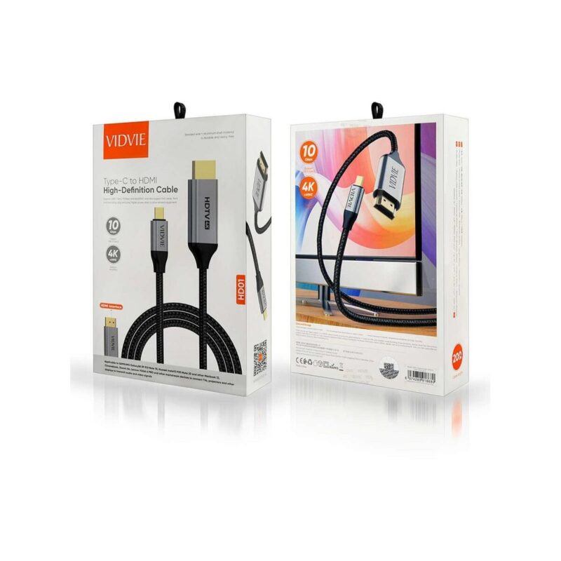 Kabel VIDVIE HD01 Type-C/HDMI 2m szary