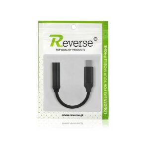 Adapter REVERSE Type C/Jack 3.5mm czarny BAG