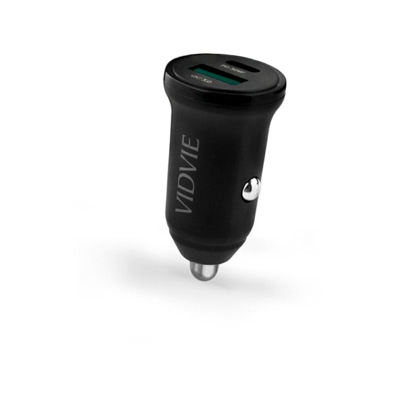 Ładowarka samochodowa VIDVIE CC532 1xUSB + 1xType C 30W czarny