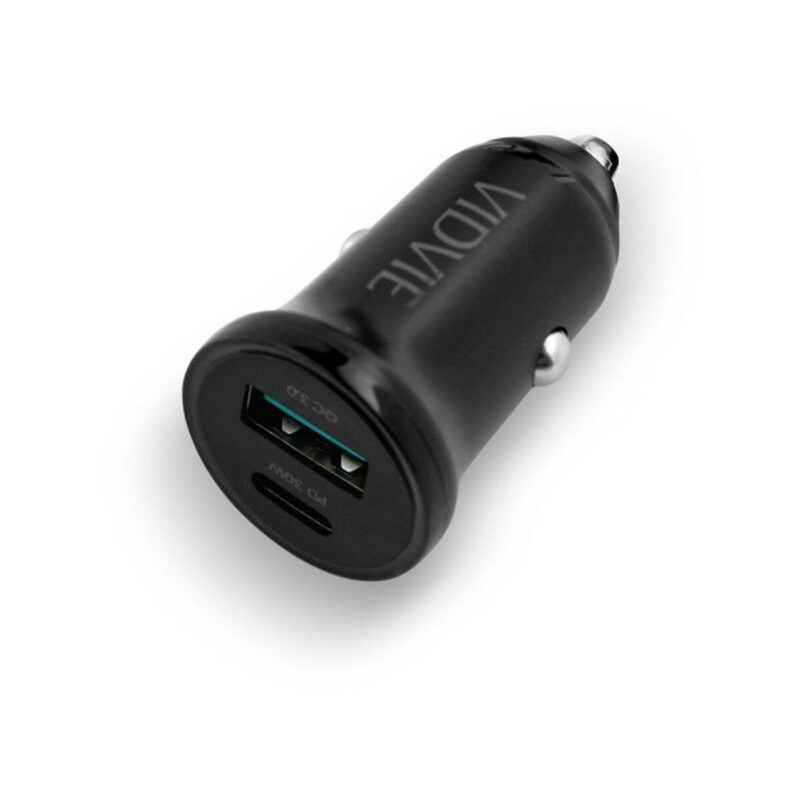 Ładowarka samochodowa VIDVIE CC532 1xUSB + 1xType C 30W czarny